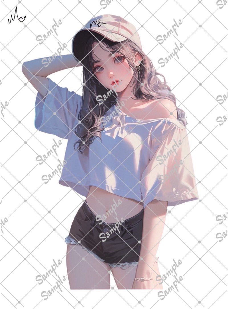 オリジナル人物ステッカー - 貼紙 - 紙 