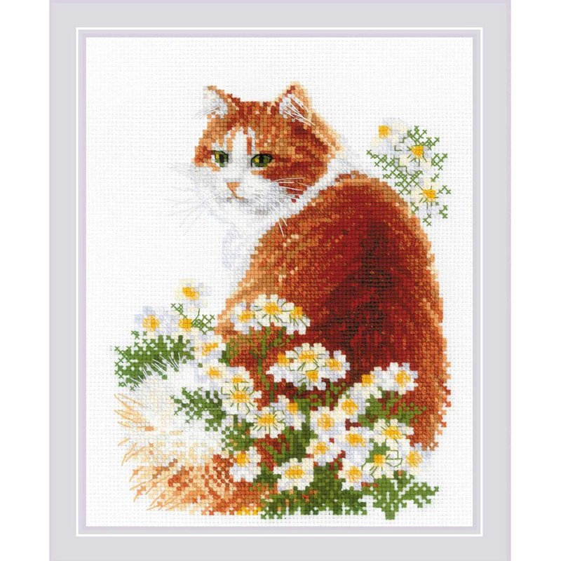 2110 - RIOLIS cross-stitch material package-Daju Meow Meow - Knitting, Embroidery, Felted Wool & Sewing - Other Materials 