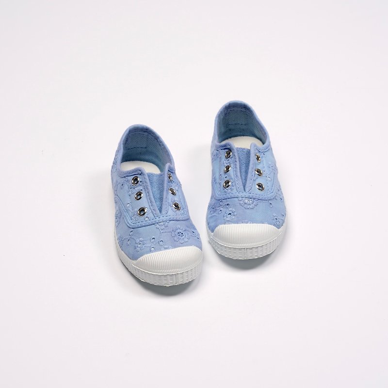 西班牙國民帆布鞋 CIENTA 70998 93  天空藍 提花布料 童鞋 - 童裝鞋 - 棉．麻 藍色