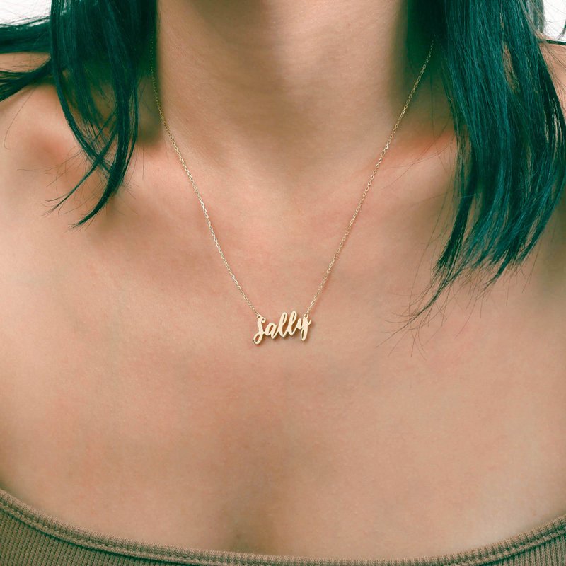 Dainty Personalized Name Necklace Custom HandwriteName Jewelry Name Necklace - สร้อยคอ - เงิน สีทอง