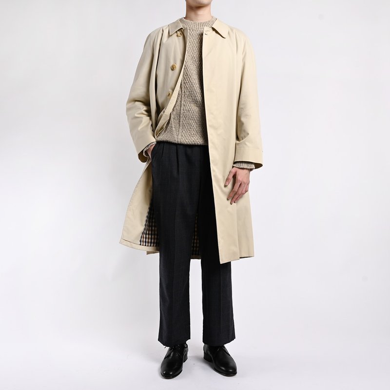 Vintage Aquascutum 長版風衣 / Vintage 古著 - 男夾克/外套 - 其他材質 卡其色