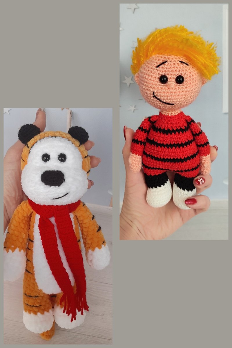 Tiger Hobbes and Calvin toy set - 寶寶/兒童玩具/玩偶 - 其他材質 