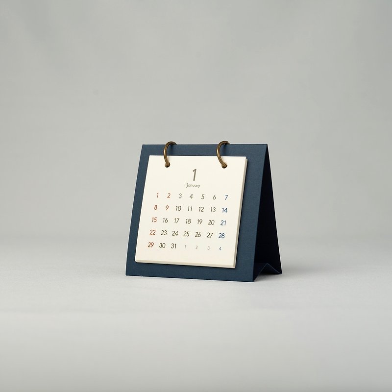Desk mini calendar 2024 navy blue - Calendars - Paper Blue