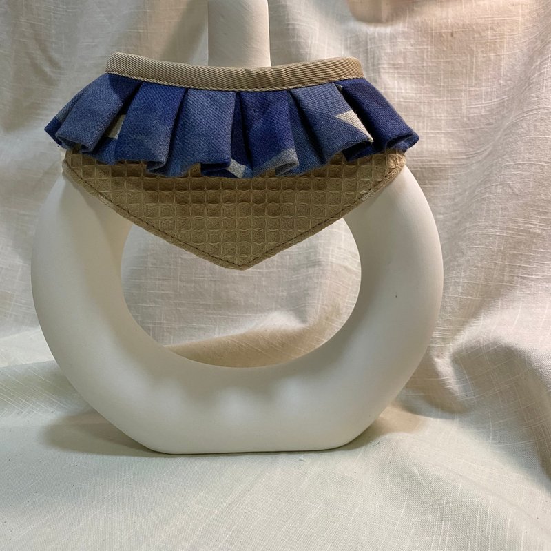 發裁手作。Facai Handmade Pet Neckerchief - Marble Swirl Collection - Collars & Leashes - Cotton & Hemp Green