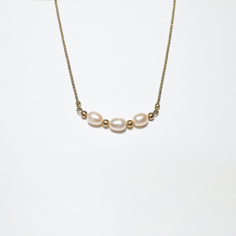 少年 - 聯結項鍊 - Teenage necklace (connect) - 項鍊 - 珍珠 金色