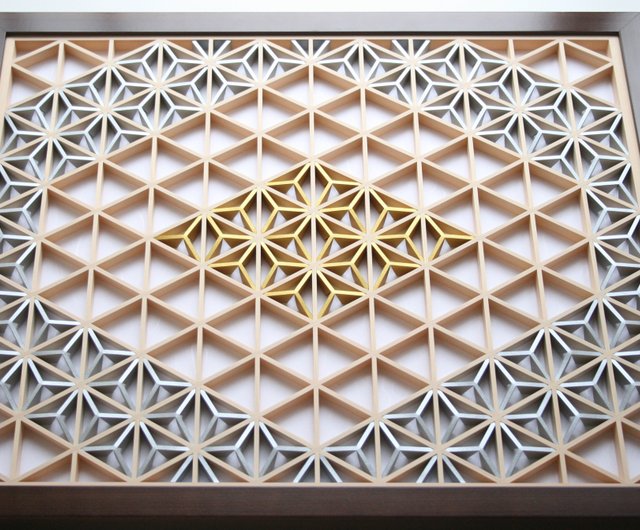 麻の葉入り組子残り2枚 麻の葉入り組子残り2枚 変わり麻の葉