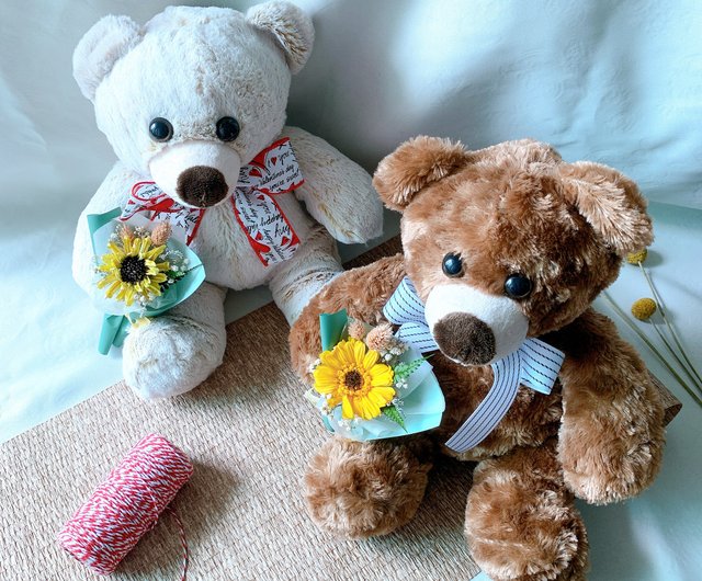 Handmade teddy bear small bouquet