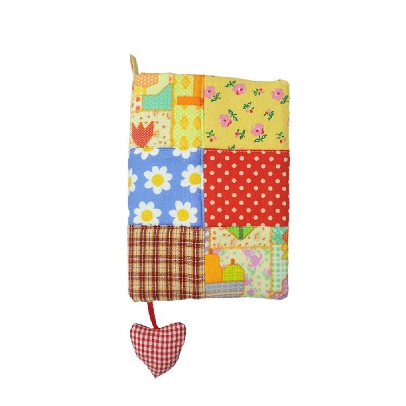 Jumpjumpheart handmade fabric diary cover A6 - Colorful patchwork - Notebooks & Journals - Cotton & Hemp Multicolor