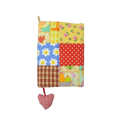 jumpjumpheart Jumpjumpheart handmade fabric diary cover A6 - Colorful patchwork