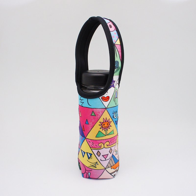BLR Water Bottle Tote A Monster A Day [ Triangle Monster ] TC30 - Beverage Holders & Bags - Polyester Multicolor