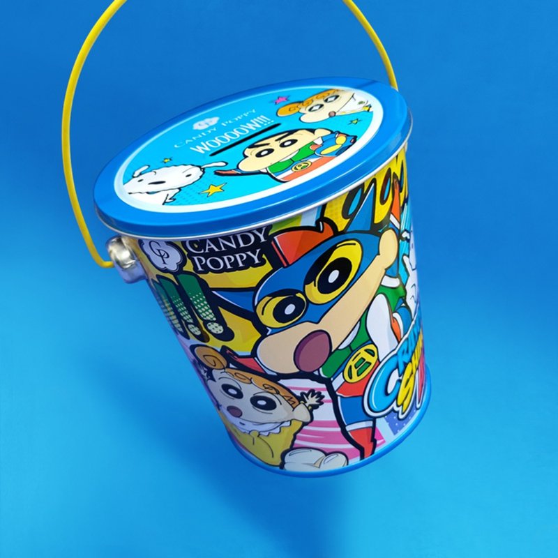 CANDYPOPPYクレヨンしんちゃんポップコーンバケツ|チョコレートビスケットフレーバー - スナック菓子 - その他の素材 ブルー