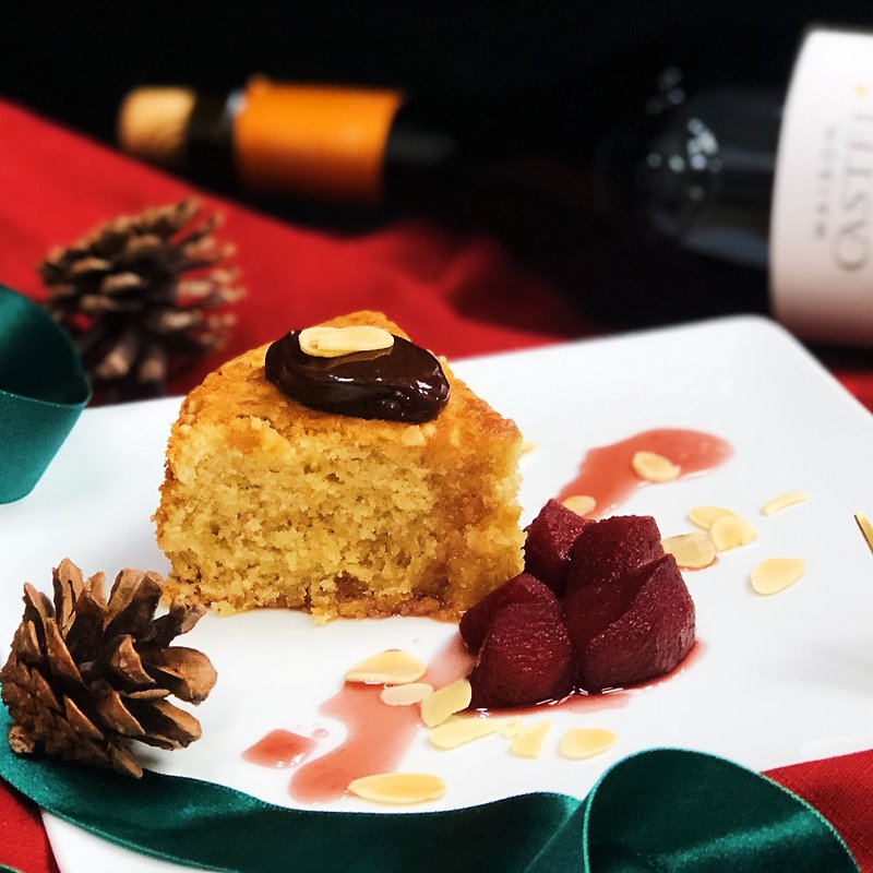 Christmas ‧ mulled wine chocolate apple spice cake 6 inch birthday Christmas - เค้กและของหวาน - อาหารสด สีแดง