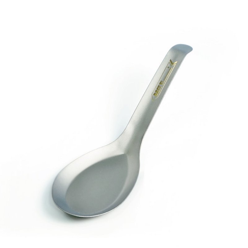 [BEST Ti] Pure titanium desktop classic spoon, general titanium spoon, environmentally friendly tableware made of pure titanium - ช้อนส้อม - เครื่องประดับ สีเงิน