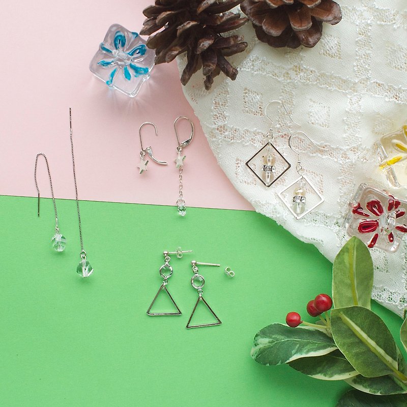 クリスマスギフトバッグリミット - イヤリング組み合わせクリスマス、それぞれの子グッディバッグ/クリスマスプレゼント（4つのモデルに） - ピアス・イヤリング - 宝石 多色