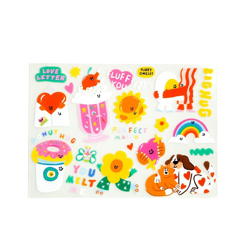 I FLUFFY YOU STICKER A6 - Stickers - Paper Multicolor