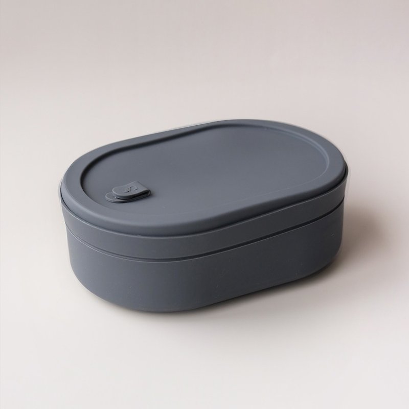 蒸烤微波都可以 |SWANZ 天鵝瓷 芯動便當盒(簡約黑650ml) - 便當盒/飯盒 - 陶 黑色