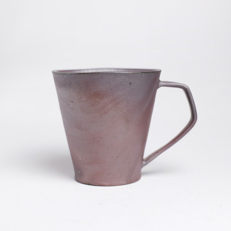 Mingya kiln l fire mark cup dark red metallic luster pottery cup mug coffee cup H8 - Mugs - Pottery Red