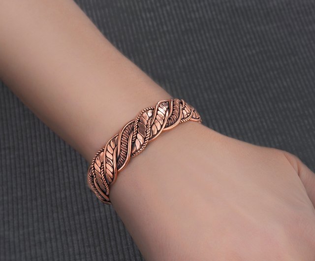 Handmade Copper Wire Wrapped Cuff Bracelet – Babazen