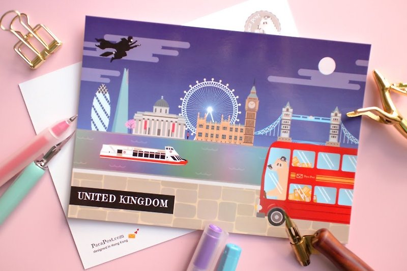 Postcard - Alpaca travel in United Kingdom - การ์ด/โปสการ์ด - กระดาษ 