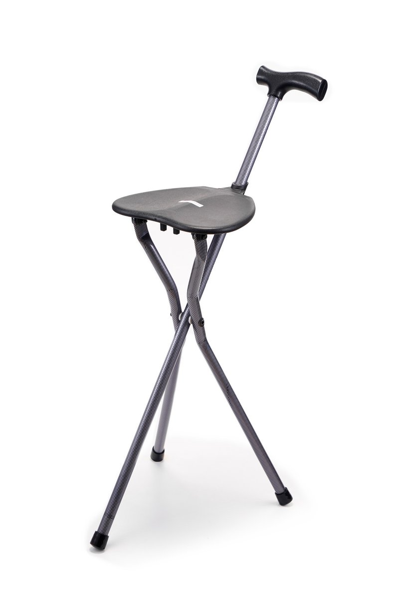 Three-legged Seat Stick - Classic Checker - Other - Aluminum Alloy Gray