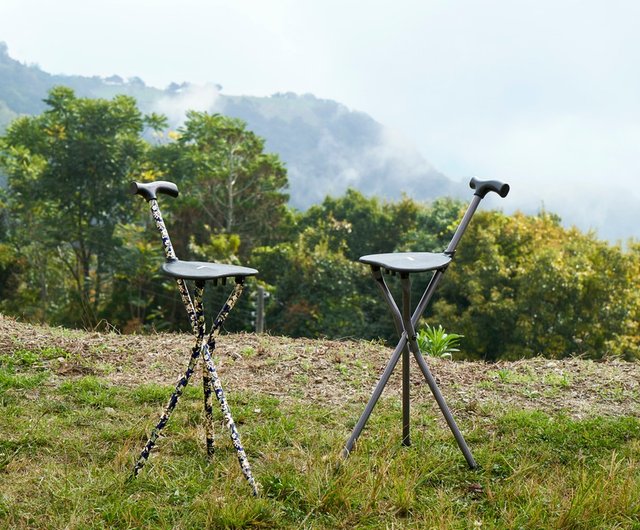 Out and About Green Folding Walking Seat Stick