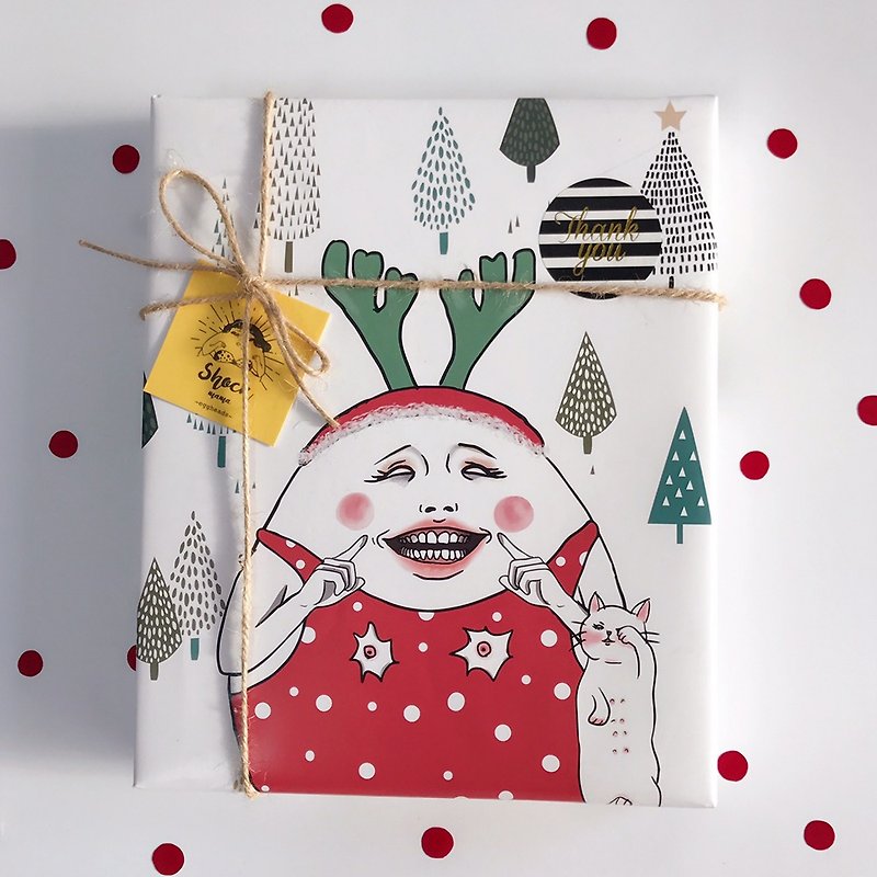 Christmas exchange gift Dafu bag - Cards & Postcards - Paper White