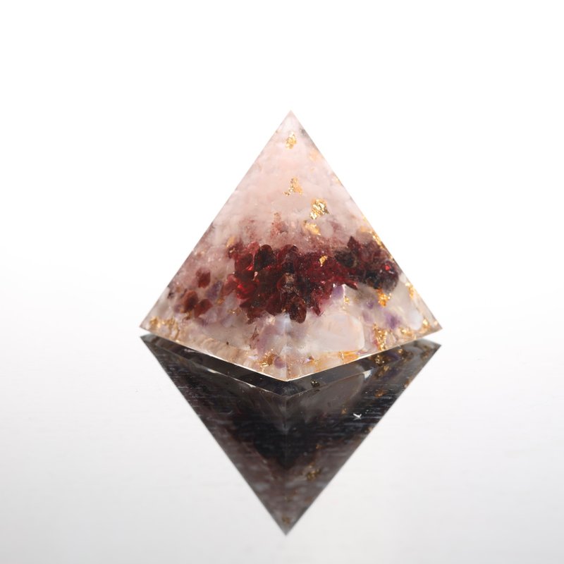 [Valentine's Day Gift Box] Love Mist 2-Orgonite Crystal Healing and Good Luck Orgonite Tower - Items for Display - Crystal Pink