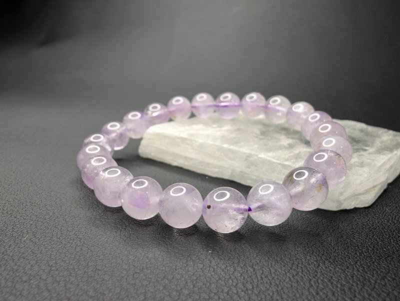 紫兔毛 Quartz Rutilated 巴西 8.5mm 天然水晶 - 手鍊/手環 - 水晶 紫色