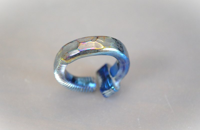 Titanium ring, Bolt Titanium ring M6, Rainbow, Size 21 - General Rings - Other Metals Multicolor