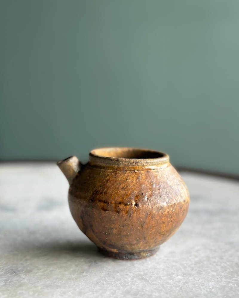 老件 黃瀨戶燒 片口 - 茶壺/茶杯/茶具 - 陶 