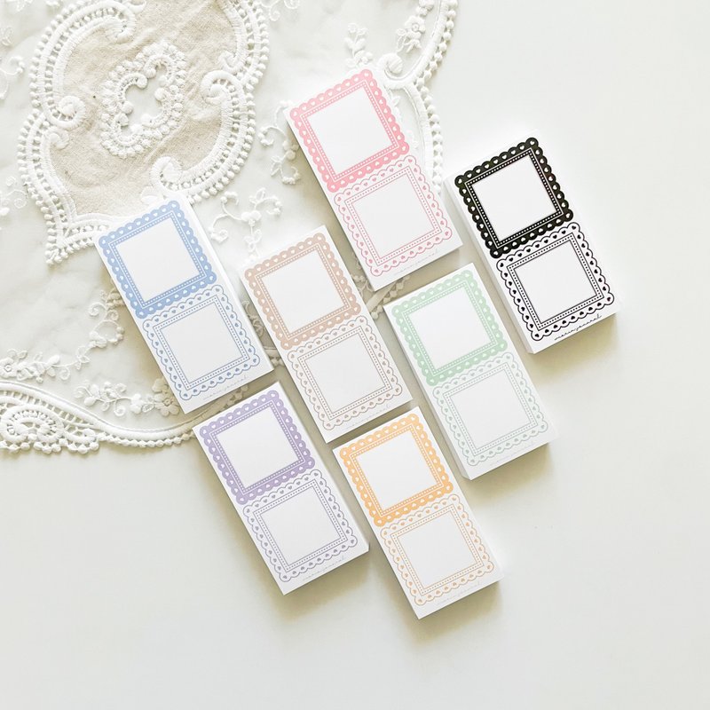 Square heart frame scrapbook notepads paper - 便條紙/便利貼 - 紙 