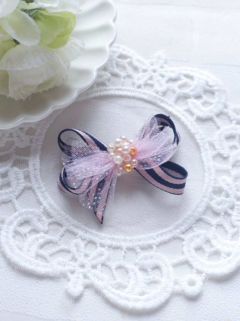 拼色絲帶製作 蝴蝶結頭飾 髮夾  髮圈  。 送禮自用  C款 - 髮夾/髮圈 - 其他材質 