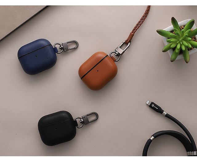 Leather AirPod Case (3rd Generation)- Midnight Blue