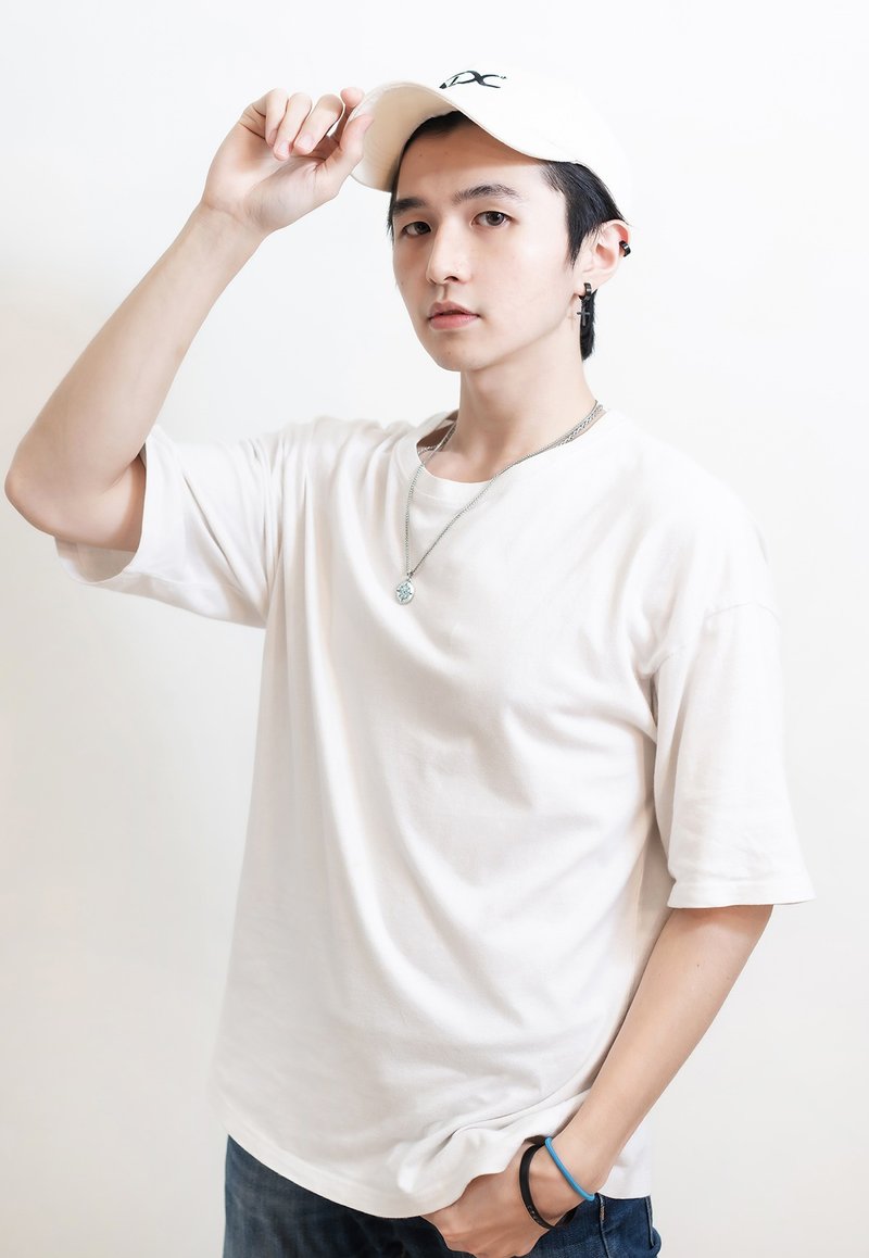 [Hanxiang Cultural and Creative] AIDC Fashion Baseball Cap (Sunshine White) - หมวก - ผ้าฝ้าย/ผ้าลินิน ขาว