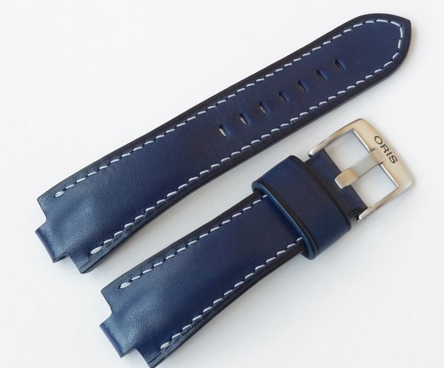 Blue Watch Strap for ORIS Aquis genuine leather watchband Shop