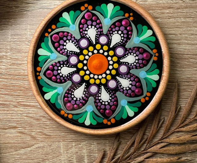 Energy Coaster Mandala Art Hand Drawn Coaster - Shop mandalasky168 Coasters  - Pinkoi