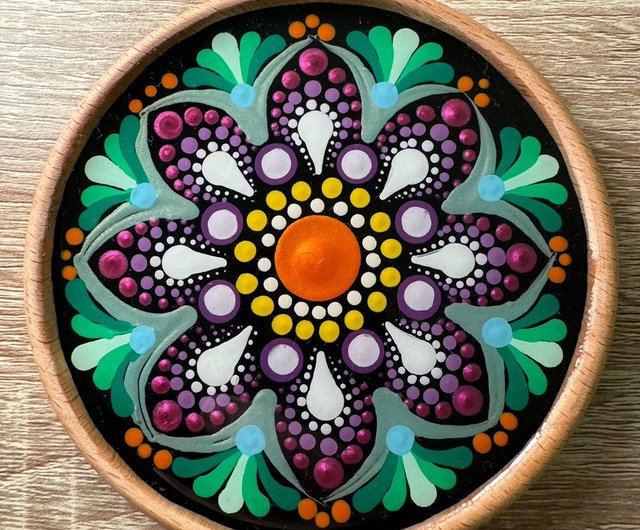 Energy Coaster Mandala Art Hand Drawn Coaster - Shop mandalasky168 Coasters  - Pinkoi