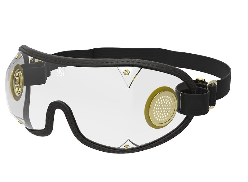 Kroopのレトロゴーグル（Gogoro/foodpanda/UBER EATs）の配達用 - 眼鏡・フレーム - 防水素材 ブラック
