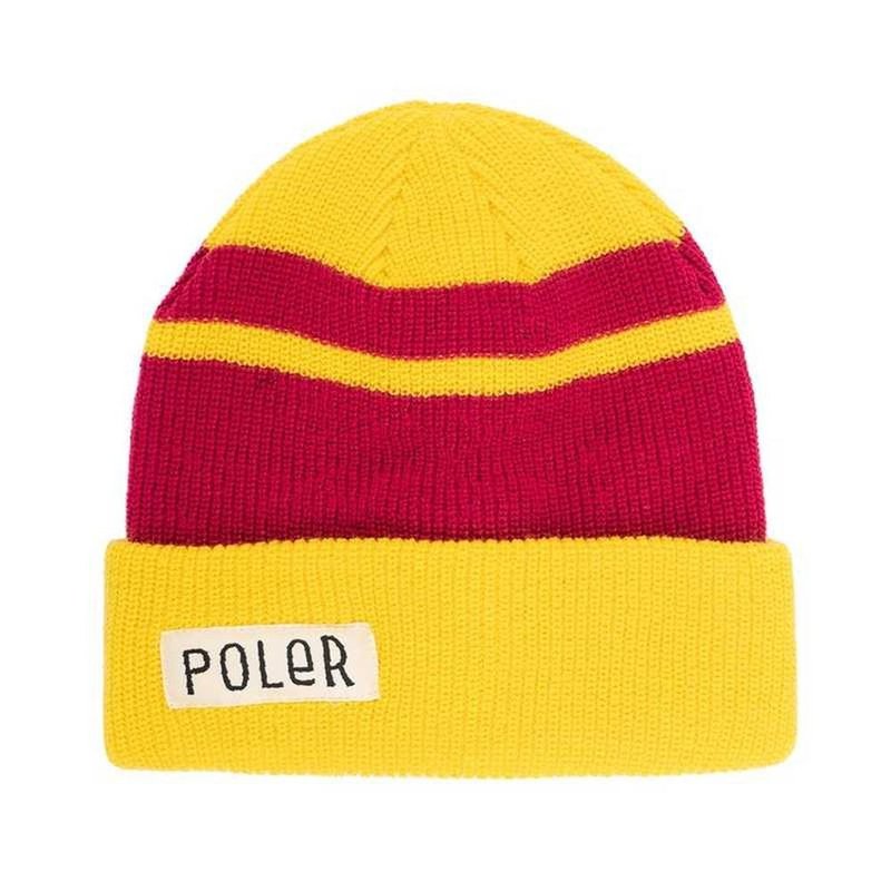 POLER WORKERMAN BEANIE 布標反摺毛帽 黃.紫 - 帽子 - 其他材質 多色
