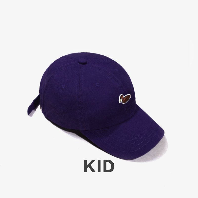 KIDS Duck Embroidered Outdoor Casual Cap:: Deep Purple:: - หมวก - ผ้าฝ้าย/ผ้าลินิน สีม่วง