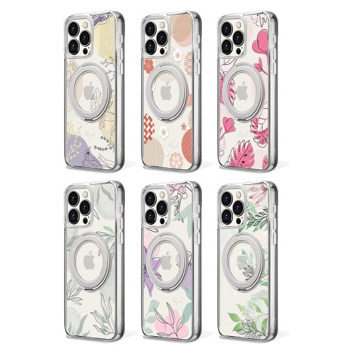 apbs 雅品仕 水晶彩鑽手機殼 apbs iPhone 16/15系列 軍規360旋轉磁吸立架手機殼-多圖可選2