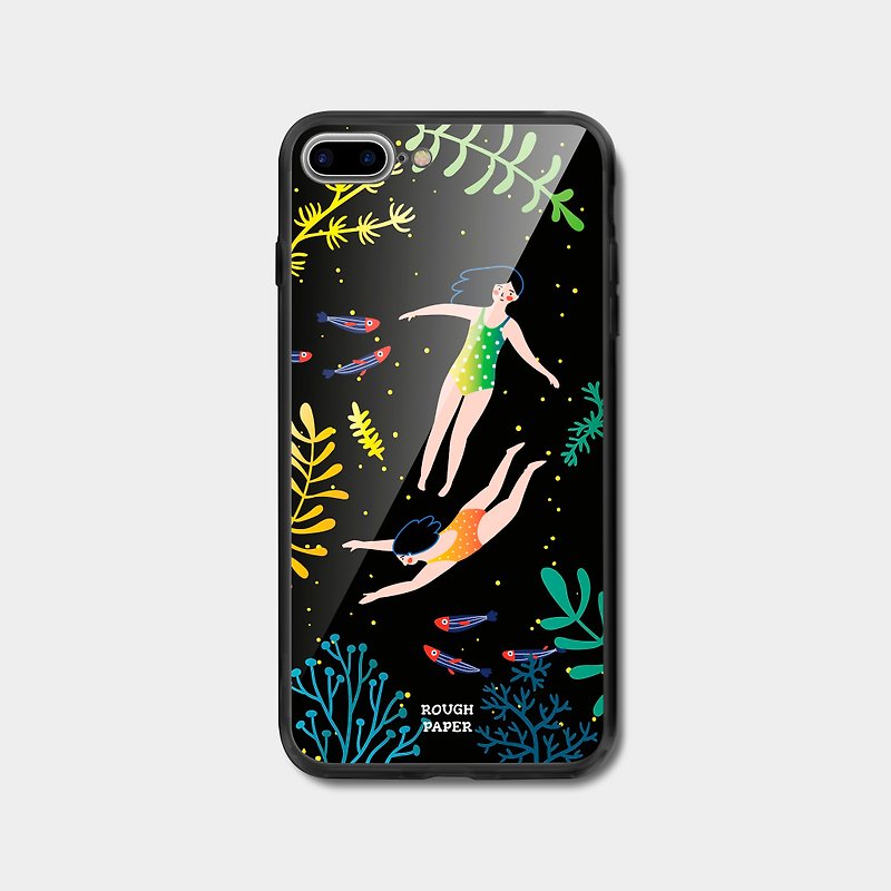 Summer Time | Tempered Glass Mirror Printed Phone Case - เคส/ซองมือถือ - พลาสติก 