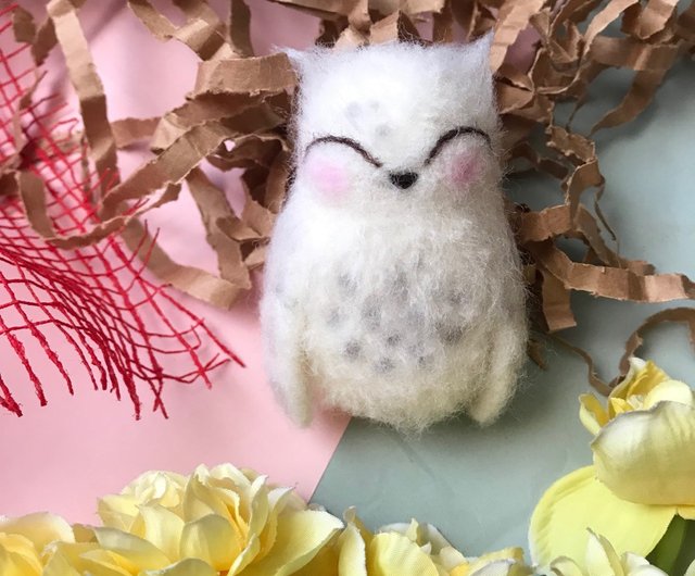 羊毛フェルトエゾフクロウの赤ちゃん