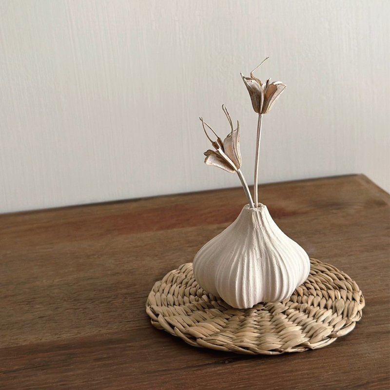 蒜頭陶瓷小花器 /  擴香瓶 - 擺飾/家飾品 - 陶 