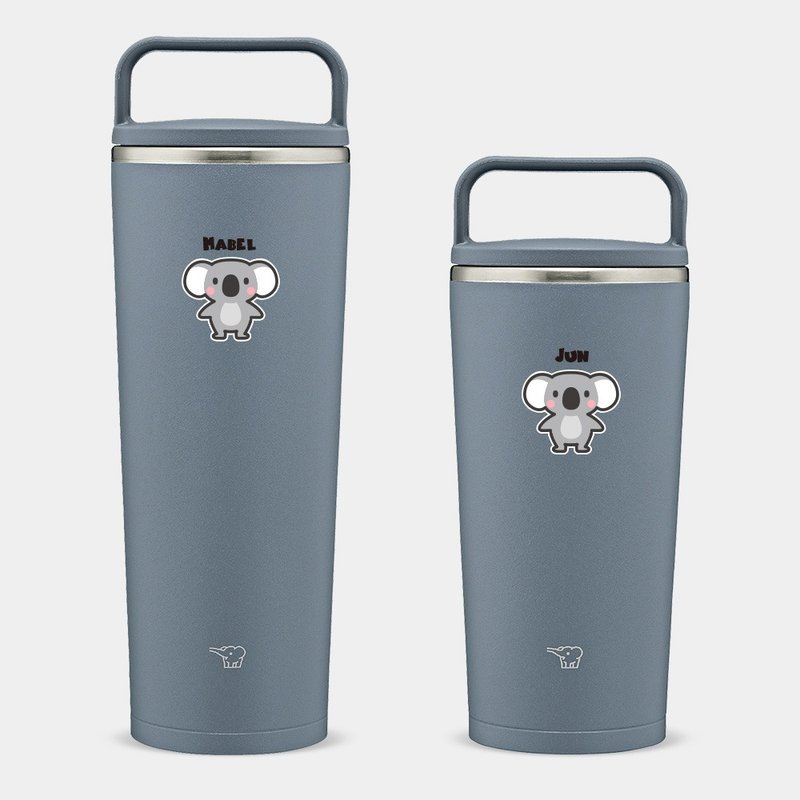 [Customized gift] Koala customized English name Japanese Zojirushi ring tumbler PU043 - Vacuum Flasks - Stainless Steel Blue