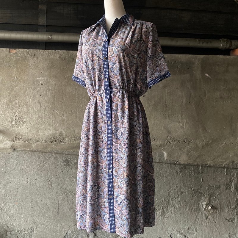 --Light Masters Vintage--Amoeba Dress - Men's Shirts - Other Materials Blue