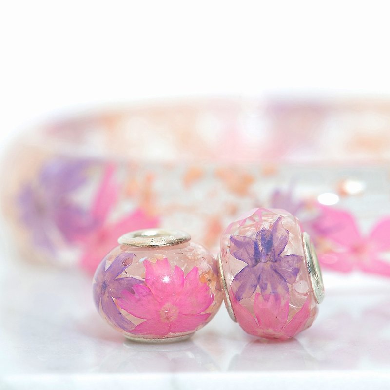 【Aquarius - Ashikaga Wisteria Waterfall】 - Cloris Gift Wing color flower chain (bracelet, necklace choose one) - สร้อยข้อมือ - พืช/ดอกไม้ สีม่วง