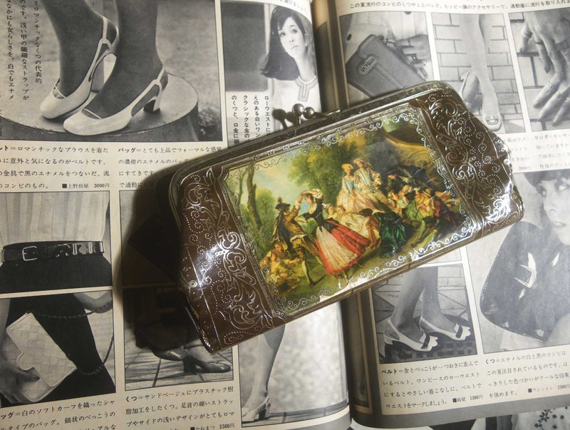 【老時光 OLD-TIME】早期二手古董包義大利製手拿包 - 錢包/皮夾/長短夾 - 其他材質 多色