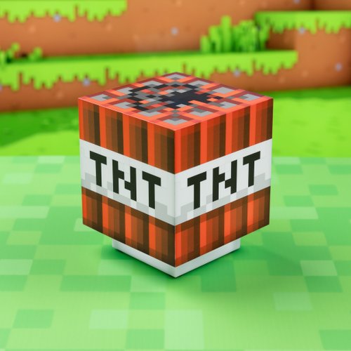 マインクラフト　テーブルライト　TNT　クリーパー Minecraft TNT Block 14-Inch Desk Lamp with 3D Creeper Puller