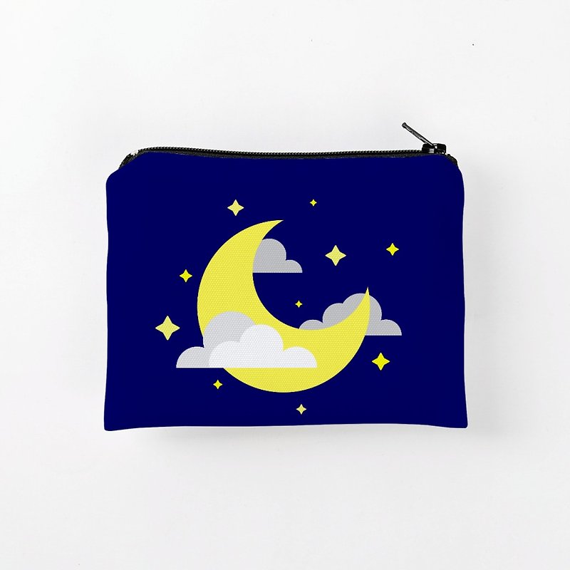 Starry night sky | Waterproof purse - กระเป๋าใส่เหรียญ - วัสดุกันนำ้ สีน้ำเงิน